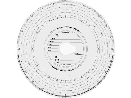 Tachografické kotúče Kienzle 125-24 4B, 100 kusov