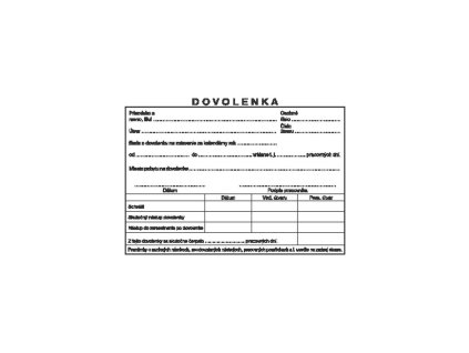 Tlačivo Dovolenka, samoprepis, A6