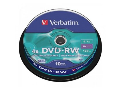 Verbatim DVD-RW 4x 4,7GB cake 10 ks
