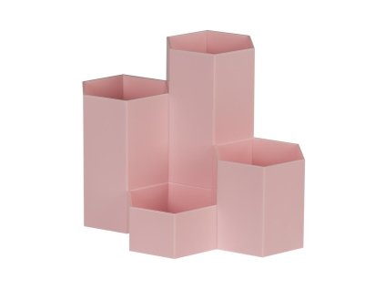 Stojan na perá včelí plást ružový