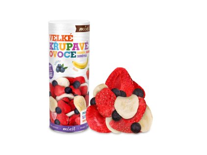 Mixit Veľké chrumkavé ovocie- Banán Jahoda Čučoriedka 160g