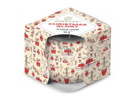Emocio Sklo Dekor 70x62 mm Christmas Glory - Cookie and Cream, vonná sviečka