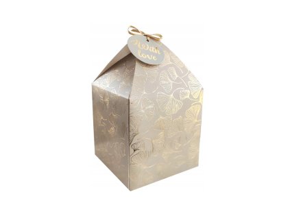 Papierová darčeková krabička so štítkom 220x104mm Ginko 4 ks