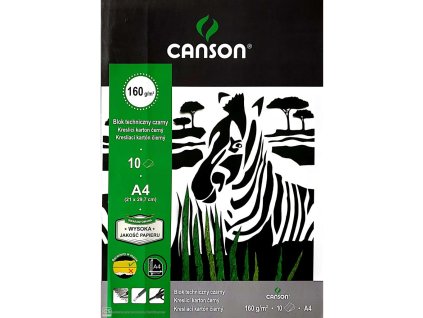 Výkresy - blok A4 čierny, 10 hárkov, 160 g, ’Šport’