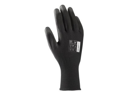 Rukavice polyester, polomáčané BUCK čierne veľ. 9/L