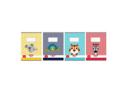 Zošit Herlitz 513, A5, linajkový, 70g/m2, mix motívov Cute Animals