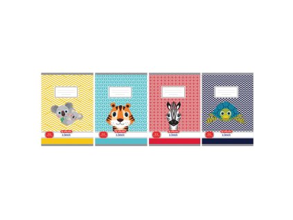 Zošit Herlitz 512, A5, linajkový, 70g/m2, mix motívov Cute Animals