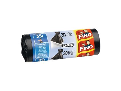 Vrecia zaväzovacie FINO Economy 35 ℓ, 8 mic., 49 x 60 cm, čierne (30 ks)