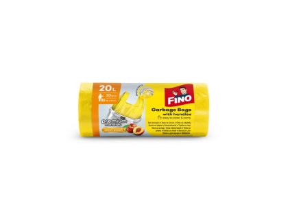 Vrecia zaväzovacie s ušami FINO Premium aromatic 20 ℓ, 7 mic., 44 x 50 cm, žlté (30 ks)