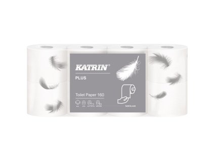 Toaletný papier 2-vrstvový Katrin Plus 160, návin 18 m (8 ks)
