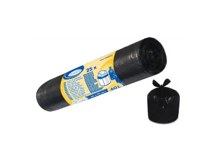 Vrecia 60l 600 x 700 mm 23 mic. 25 ks čierne