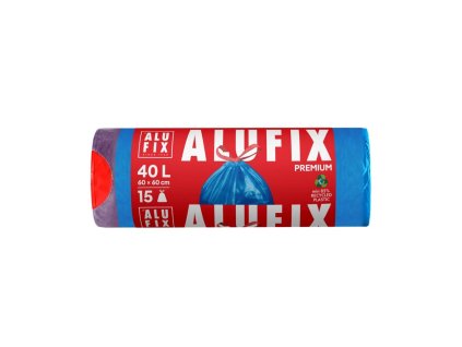 Vrecia na odpadky zaťahovacie, 40 l / 15 ks, 20mic., 60 x 60 cm, modré, LDPE