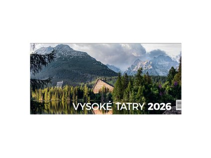 Stolový kalendár riadkový Vysoké Tatry 29,7 × 14,0 cm 2026