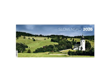 Stolový kalendár riadkový Slovensko 29,7 × 12,5 cm 2026