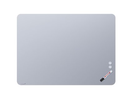 Tabuľa GLASSBOARD matná oblé rohy 90x120, modrá