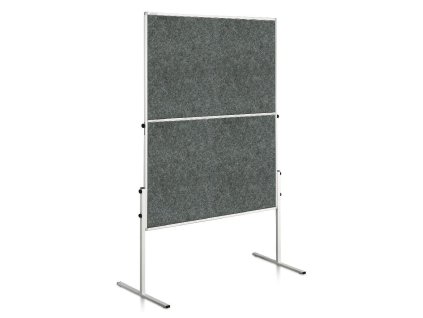 Moderačná tabuľa plstená 150x120 cm ECONOMY sivá