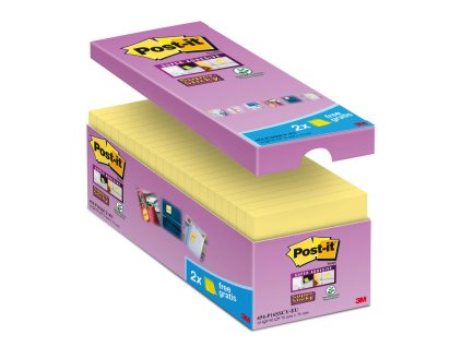Samolepiaci bloček Post-it Super Sticky žlté 76x76mm 16x90l