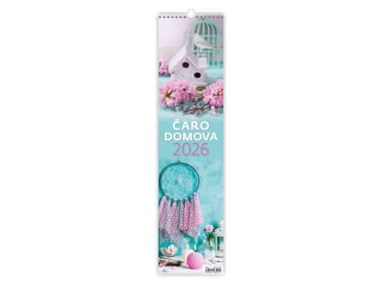 Nástenný kalendár Čaro domova - viazanka 12 x 48 cm 2026