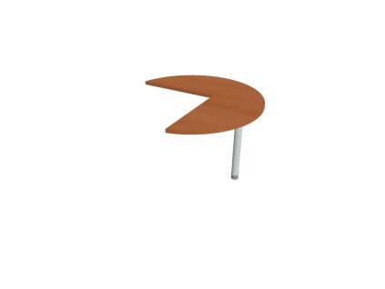 Doplnkový stôl Flex, pravý, 100,0x75,5x(60x60) cm, čerešňa/kov