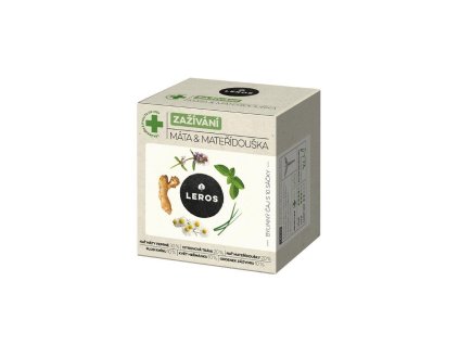 Čaj LEROS bylinný Natur Imunita trávenie, mäta & materina dúška HB 10 x 1,5 g