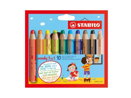 Farbičky STABILO woody 3 in1 10ks