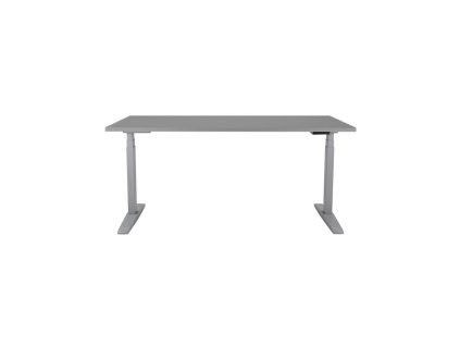 Výškovo nastaviteľný stôl BASIC, 1-motorový, 160x80 cm, podnož sivá + doska sivá