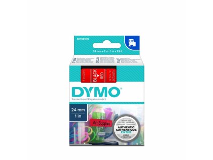 Samolepiaca páska Dymo D1 24 mm červená/čierna