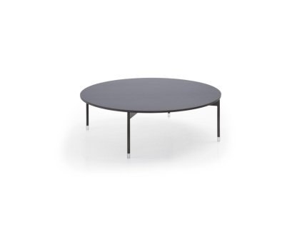 Konferenčný stolík Chic CR40, p 80cm, v 25cm, tvrdené sklo, kovový rám čierny