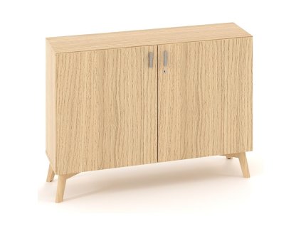 Policová skriňa ALFA ROOT s del.priečkou, 1 polica, 120x47x88,7cm, dub