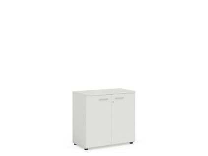 Policová skriňa BASIC, so zámkom, 80x40x76,5cm, biela