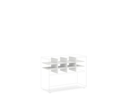 Priehradka do niky BASIC, otvorená, 96,2x35,3x32,7cm, biela