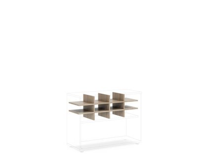 Priehradka do niky BASIC, otvorená, 96,2x35,3x32,7cm, dub Sonoma
