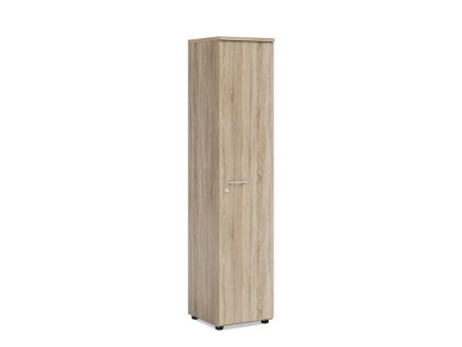 Policová skriňa BASIC, pravé dvere so zámkom, 40x40x182,1cm, dub Sonoma