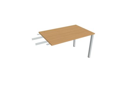 Pracovný stôl Uni, reťaziaci, 120x75,5x80 cm, buk/sivá