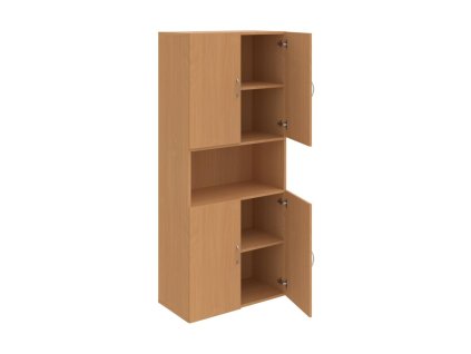 Policová skriňa Drive, 80x185x42 cm, buk/buk