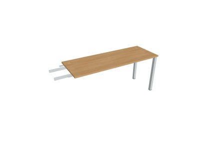 Pracovný stôl Uni, reťaziaci, 160x75,5x60 cm, dub/sivá