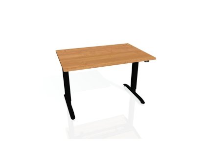 Pracovný stôl Motion, ZO, 3S, 160x61 - 128x80 cm, jelša/čierna
