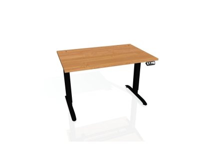 Pracovný stôl Motion, PO, 3S, 160x61-128x80 cm, jelša/čierna