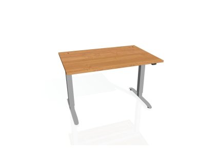 Pracovný stôl Motion, ZO, 3S, 180x61 - 128x80 cm, jelša/sivá