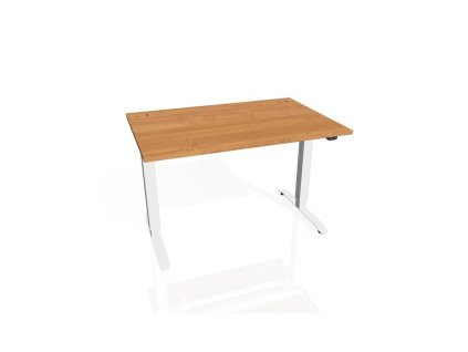 Pracovný stôl Motion, ZO, 3S, 180x61 - 128x80 cm, jelša/biela