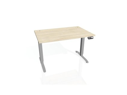 Pracovný stôl Motion, PO, 3S, 180x61 - 128x80 cm, agát/sivá