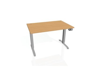 Pracovný stôl Motion, PO, 3S, 180x61 - 128x80 cm, buk/sivá