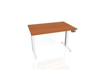 Pracovný stôl Motion, PO, 3S, 180x61 - 128x80 cm, čerešňa/biela