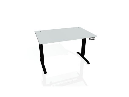 Pracovný stôl Motion, PO, 3S, 180x61 - 128x80 cm, sivá/čierna