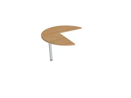 Doplnkový stôl Flex, ľavý, 100,0x75,5x(60x60) cm, dub/kov