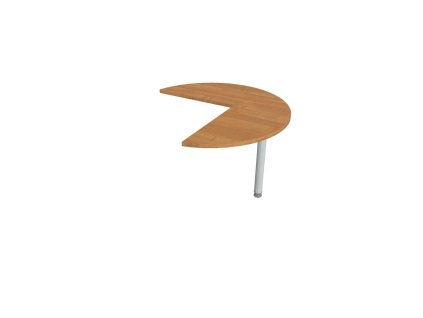 Doplnkový stôl Flex, pravý, 100,0x75,5x(60x60) cm, jelša/kov