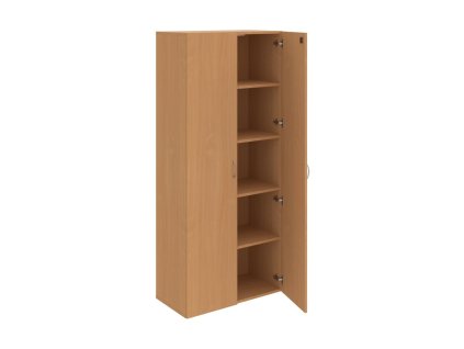 Policová skriňa Drive, zámok, 80x185x42 cm, buk/buk
