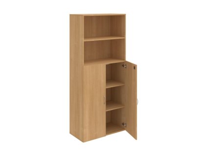 Policová skriňa Drive, zámok, 80x185x42 cm, dub/dub