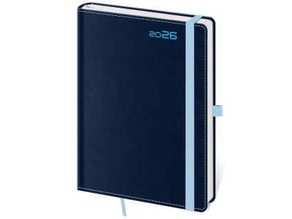 Diár DOUBLE BLUE týždenný B6 12x16,5cm 2026