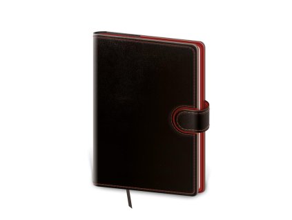 Diár Flip denný B6 12x16,5cm - čierno/červený 2026